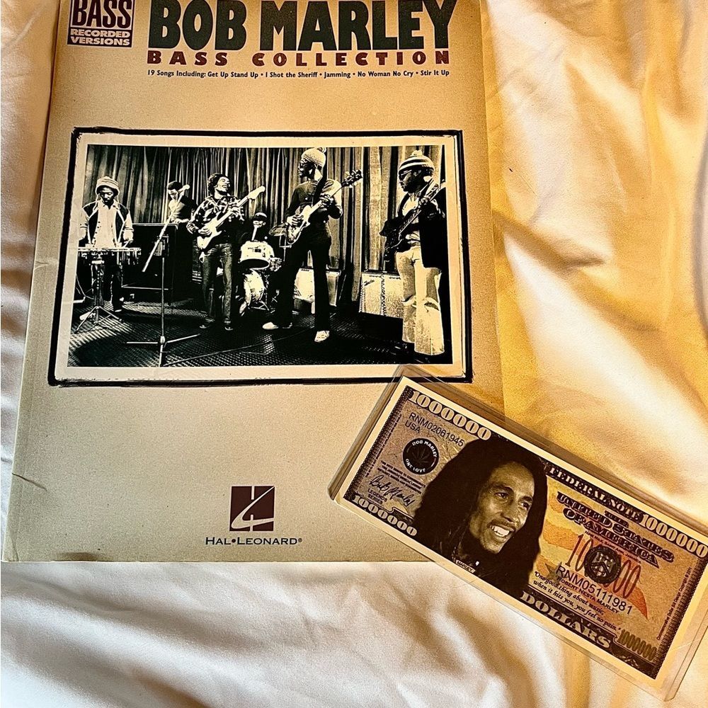Bob Marley Bass Collection with a BONUS Novelty Bob Marley Money